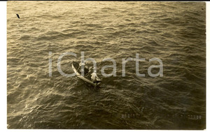 Fotografia d epoca originale 1931 NEW YORK M/N AUGUSTUS  Salvataggio passeggera per tentato suicidio Foto 1