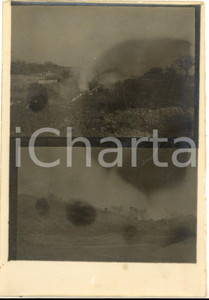 Fotografia d epoca originale 1920 ca AREA DI UDINE Esercitazioni militari e lanci di mortaio Foto 8x13 cm 1
