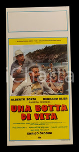 Materiale cinematografico d’epoca 1988 UNA BOTTA DI VITA Alberto SORDI Bernard BLIER Manifesto 32x70 1