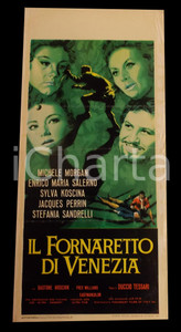 Materiale cinematografico d’epoca 1964 FORNARETTO DI VENEZIA Jacques PERRIN Sylva KOSCINA Duccio TESSARI Manifesto 1