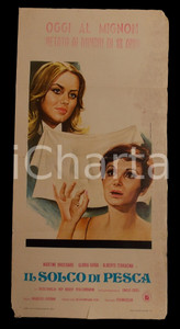Materiale cinematografico d’epoca 1976 IL SOLCO DI PESCA Martine BROCHARD Gloria GUIDA Manifesto EROTICO 32x70 cm 1