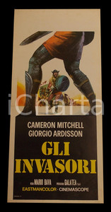 Materiale cinematografico d’epoca 1961 GLI INVASORI Mario BAVA Cameron MITCHELL George ARDISSON Manifesto 32x70 1