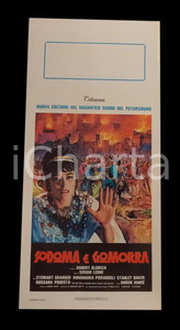 Materiale cinematografico d’epoca 1962 SODOMA E GOMORRA Stewart GRANGER Pier ANGELI Stanley BAKER Manifesto 32x70 1