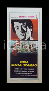 Materiale cinematografico d’epoca 1970 FUGA SENZA SCAMPO Sylvester STALLONE Tony PAGE Dennis TATE Manifesto 32x70 1