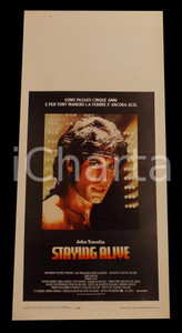 Materiale cinematografico d’epoca 1983 STAYING ALIVE John TRAVOLTA Sylvester STALLONE Manifesto 32x70 cm 1