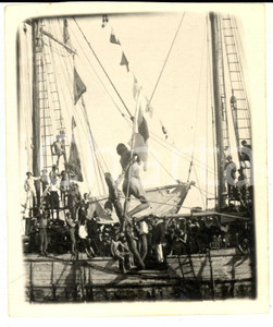 Fotografia d epoca originale 1921 PORTO MAURIZIO Celebrazione Reginetta del Mare Alma PANIZZARDI  Foto 8x11 1