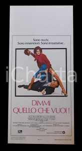Materiale cinematografico d’epoca 1980 DIMMI QUELLO CHE VUOI Sidney LUMET Alan KING Ali MACGRAW Manifesto 32x70 cm 1