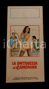 Materiale cinematografico d’epoca 1981 LA DOTTORESSA DI CAMPAGNA Mario BIANCHI Antonella ANTINORI Manifesto 32x70 1
