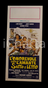 Materiale cinematografico d’epoca 1981 L ONOREVOLE CON L AMANTE SOTTO IL LETTO Lino BANFI Alvaro VITALI Manifesto 1