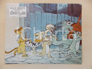 Materiale cinematografico d’epoca 1970 GLI ARISTOGATTI Walt DISNEY  Il concerto dei gatti jazzisti Lobby card 1