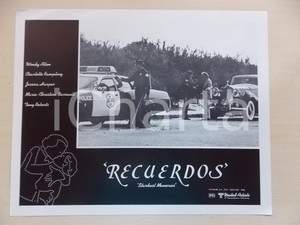Materiale cinematografico d’epoca 1980 STARDUST MEMORIES Posto di blocco per Woody ALLEN in Rolls Royce Lobby card 1