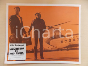 Materiale cinematografico d’epoca 1968 L UOMO DALLA CRAVATTA DI CUOIO Clint EASTWOOD Boeing Vertol 101 Lobby card 1