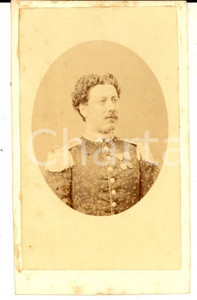 Fotografia d epoca originale 1870 ca NAPOLI Ritratto di ufficiale con le decorazioni Foto GRILLET CDV 1