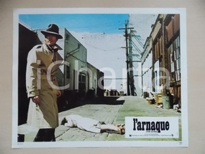 Materiale cinematografico d’epoca 1973 LA STANGATA Robert REDFORD con impermeabile Lobby card EDIZIONE FRANCESE 1