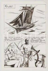 Opera d’arte autentica 1980 ca CIMITERIA n.12 tav. 70 Originale di TONELLI Fumetto erotico EDIFUMETTO 1