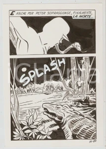 Opera d’arte autentica 1975 ca SUPERFUMETTI n.12 AtrocitÃ  in Amazzonia  Tavola 89 originale EDIFUMETTO 1
