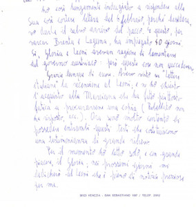 Autografo originale 1981 VENEZIA Lettera di Marino BERENGO sull acquisto di libri  Autografo 1