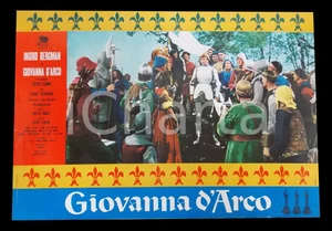 Materiale cinematografico d’epoca 1948 GIOVANNA D ARCO Ingrid BERGMAN José FERRER Victor FLEMING Lobby card 63x45 1