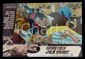 Materiale cinematografico d’epoca 1963 GIORNI CALDI A PALM SPRINGS Rissa in un bar Lobby card 63x45 cm 1