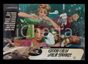 Materiale cinematografico d’epoca 1963 GIORNI CALDI A PALM SPRINGS Zeme NORTH Connie STEVENS Lobby card 63x45 cm 1