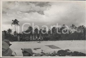 Fotografia d epoca originale 1937 TUPAI Polinesia Francese Veduta animata REAL PHOTO cm 13,5 x 8,5 1