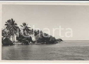 Fotografia d epoca originale 1937 TAHAA Polinesia Veduta panoramica  REAL PHOTO cm 13,5 x 8,5 1
