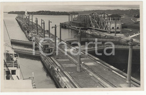 Fotografia d epoca originale 1937 PANAMA Le chiuse del canale 2  REAL PHOTO cm 13,5 x 8,5 1