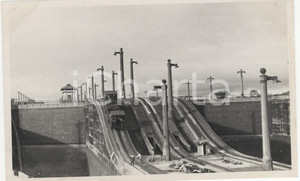 Fotografia d epoca originale 1937 PANAMA CANALE Le chiuse 4 REAL PHOTO cm 13,5 x 8,5 1