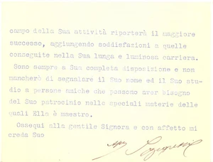 Autografo originale 1930 ROMA Corte di Cassazione del Regno  NEGRETTI  Biglietto AUTOGRAFO 1