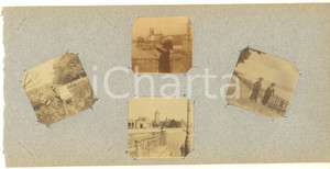 Fotografia d epoca originale 1913 Area di ST. MORITZ SVIZZERA Donne sul lago Lotto 4 foto VINTAGE 1