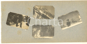 Fotografia d epoca originale 1913 Area di ST. MORITZ  Famiglia in vacanza  Lotto 4 foto VINTAGE 1