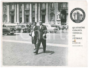 Fotografia d epoca originale 1955 ROMA Fourth World Petroleum Congress  Attendees  Photo 24x18 cm 1