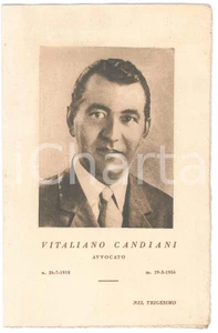 Oggetto da collezione cartaceo 1956 LEGNAGO VR Vitaliano CANDIANI avvocato  Santino 1