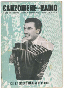 Giornale, rivista storica Marzo 1949 IL CANZONIERE DELLA RADIO Wolmer Beltrami  Rivista n. 146 1