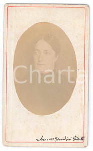 Fotografia d epoca originale 1890 ca MILANO ? Ritratto di Anna GANDINI PEDRETTI  Foto CDV 1