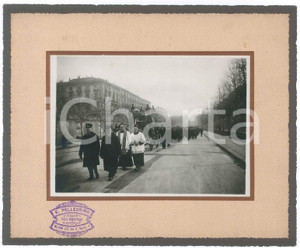 Fotografia d epoca originale 1915 ca MILANO Corteo funebre con carrozza  Foto E. PELLEGRINO 26x21 cm 1