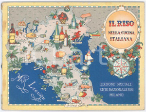 Libro, pubblicazione d epoca 1951 ENTE NAZIONALE RISI Il riso nella cucina italiana  Ricettario 40 pp. 1
