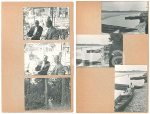 Fotografia d epoca originale 1962 VIGEVANO Aperitivo in Piazza Ducale e TICINO 6 provini fotografici 16x25 cm 1