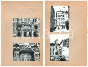 Fotografia d epoca originale 1963 TRIESTE Palazzo Viviani Giberti SUPERCINEMA PRINCIPE  4 fotografie 10x7 cm 1