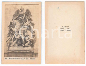 Fotografia d epoca originale 1875 ca PARIS Basrelief de l Arc de l Etoile Photo Maison MARTINET CDV 40 1