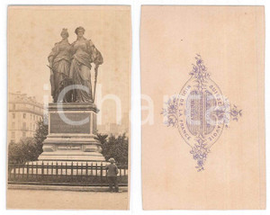 Fotografia d epoca originale 1870 ca GENÃˆVE Monument National  Union de GenÃ¨ve Ã  la Suisse Photo GARCIN 1