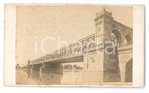 Fotografia d epoca originale 1871 s. l.  Ponte ferroviario  Fotografia VINTAGE CDV 10x6 cm 1