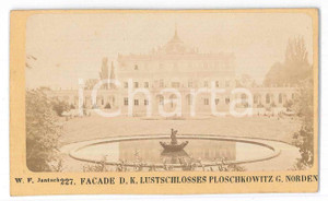 Fotografia d epoca originale 1870 PLOSKOVICE CZECH REPUBLIC Castle  North side   Photo JANTSCH 10x6 cm 1