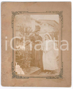 Fotografia d epoca originale 1910 ca ITALIA Madre con la figlia alla Prima Comunione  Foto DANNEGGIATA 1