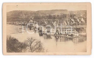 Fotografia d epoca originale 1871 SCIAFFUSA SVIZZERA Veduta con il Reno  Fotografia 10x6 cm 1
