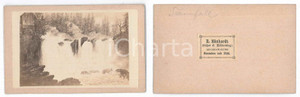 Fotografia d epoca originale 1870 ca Area di BAD ISCHL AUSTRIA Cascata  Foto quadro E. MANHARDT CDV 1