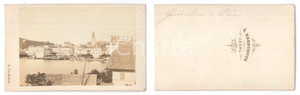 Fotografia d epoca originale 1870 ca BAD ISCHL AUSTRIA Veduta con il lago  Foto L. HARDMUTH 10x6 cm 1