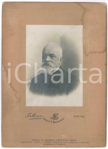 Fotografia d epoca originale 1890 ca TORINO Ritratto di Enrico CHIOLA  Fotografia ALLAIS Tito BASSANESI 1