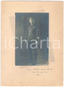 Fotografia d epoca originale 1945 ca MILANO Ritratto di ufficiale  Foto CITTA  STUDI 20x27 cm 1
