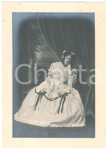 Fotografia d epoca originale 1920 ca ITALIA  TEATRO Attrice con ventaglio  Foto BETTINI  LIVORNO 5 1